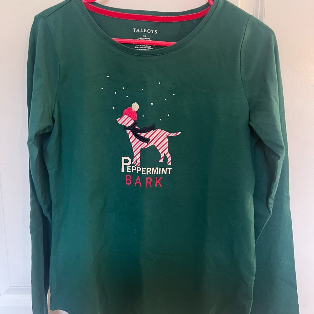 Talbots: CREWNECK TEE - PEPPERMINT BARK